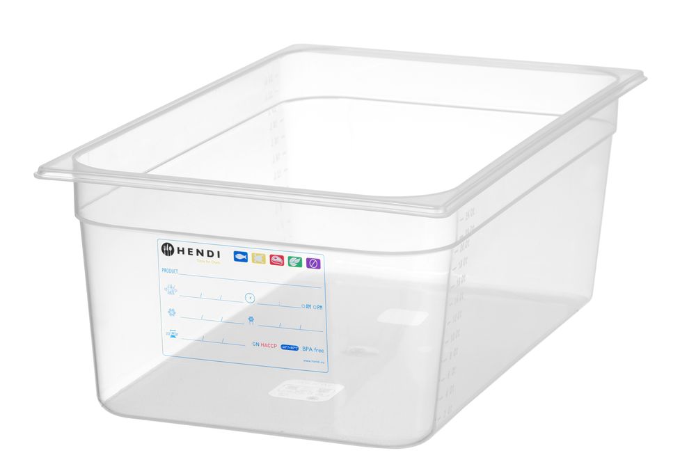 HENDI Gastronorm-Behälter GN 1/1 – 28 L, transparent, HACCP HENDI