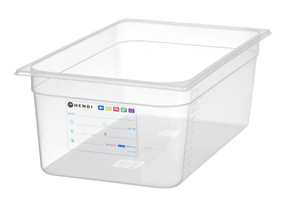HENDI Gastronorm-Behälter GN 1/1 – 28 L, transparent, HACCP