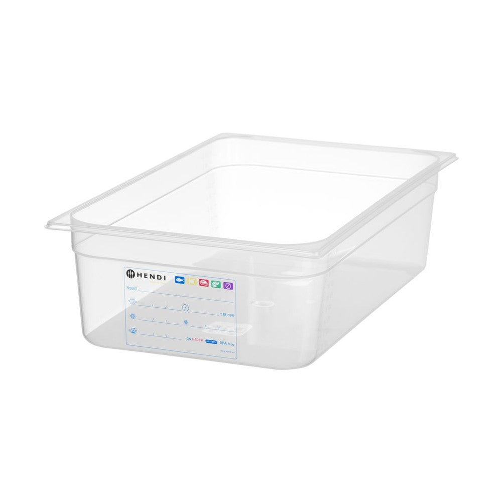 HENDI Gastronorm-Behälter GN 1/1 – 21 L, transparent, HACCP HENDI