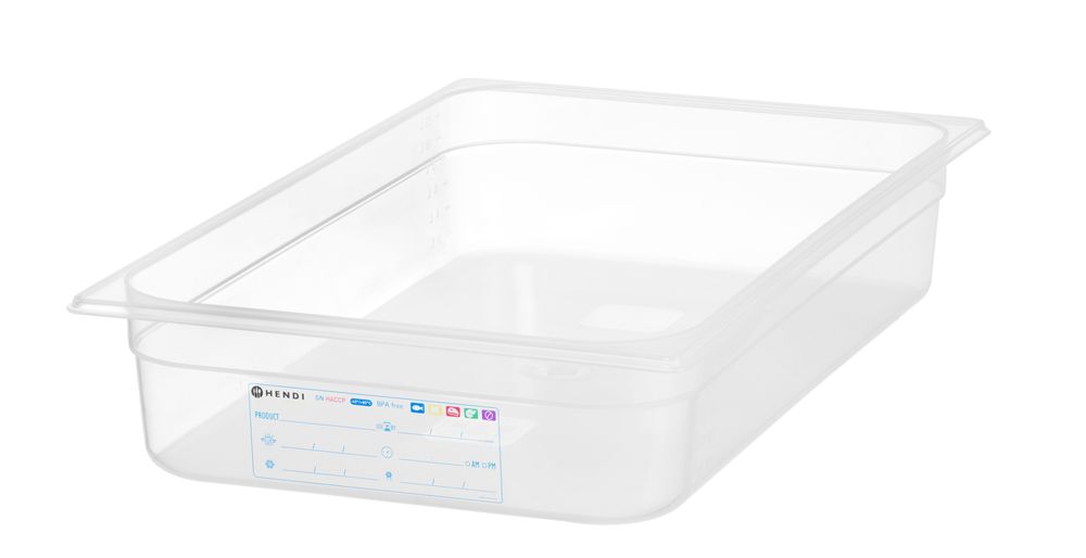 HENDI Gastronorm-Behälter GN 1/1 – 12 L, transparent, HACCP HENDI