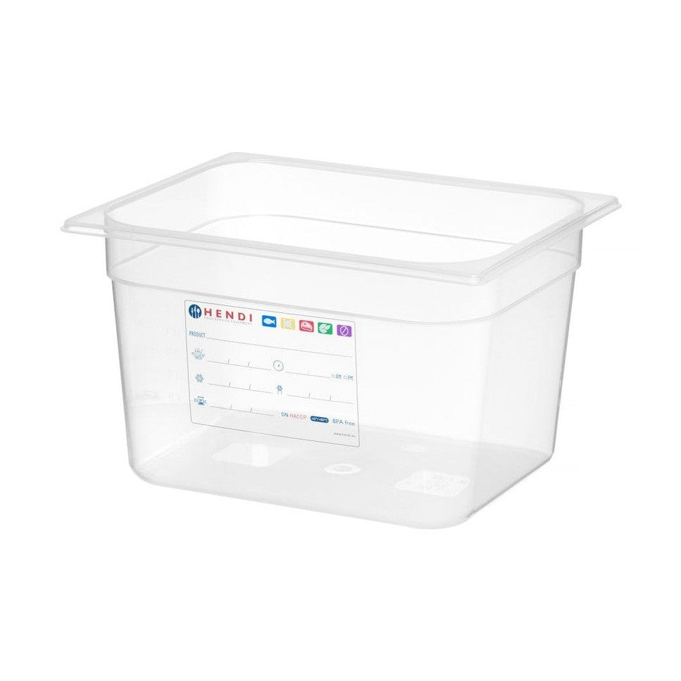 HENDI Gastronorm-Behälter HACCP GN 1/2 – 6,5 L, transparent HENDI