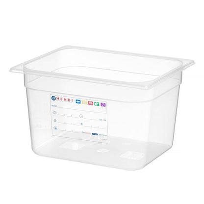 Gastronorm-Behälter 1/2, HENDI, GN 1/2, 6,5L, Transparent, 325x265x H 100mm HENDI