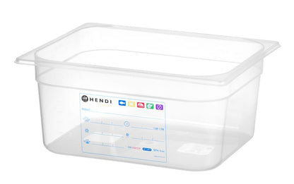 HENDI Gastronorm-Behälter HACCP GN 1/2 – 9,5 L, transparent