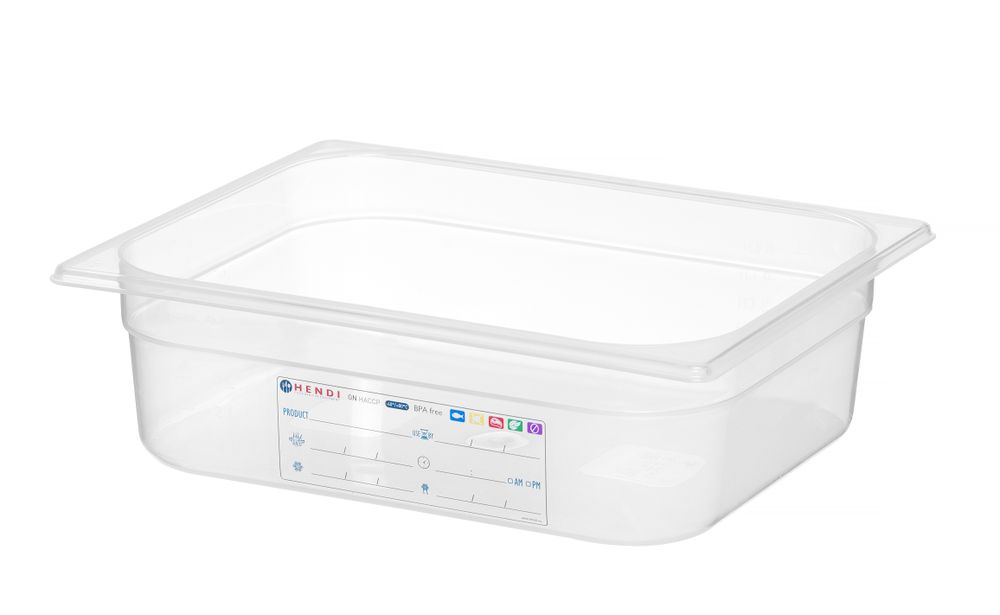 HENDI Gastronorm-Behälter HACCP GN 1/2 – 6,5 L, transparent
