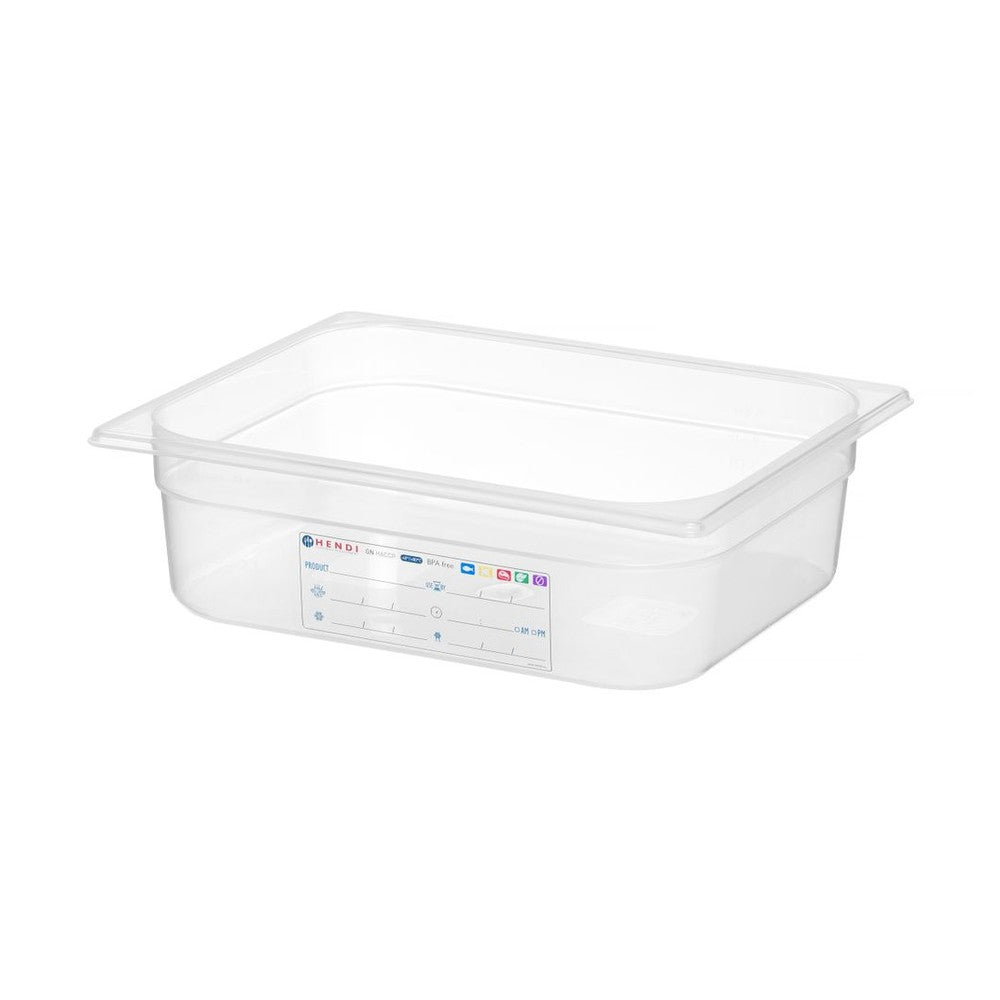 HENDI Gastronorm-Behälter HACCP GN 1/2 – 6,5 L, transparent HENDI