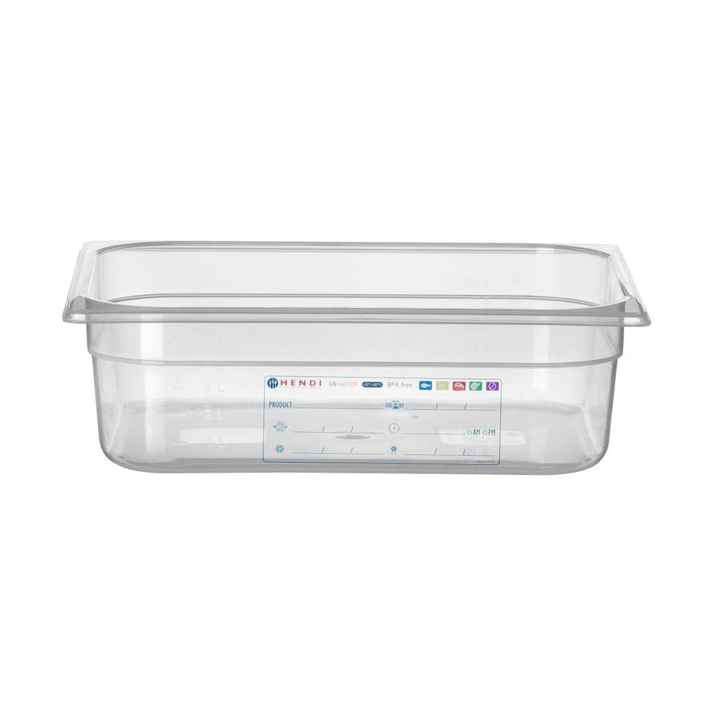 HENDI Gastronorm-Behälter HACCP GN 1/2 – 6,5 L, transparent HENDI