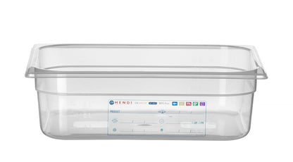 HENDI Gastronorm-Behälter HACCP GN 1/2 – 6,5 L, transparent