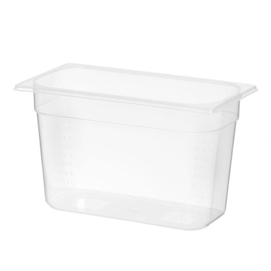 Gastronorm-Behälter 1/3, HENDI, Profi Line, GN 1/3, 5,7L, Transparent, 325x176x H 150mm HENDI