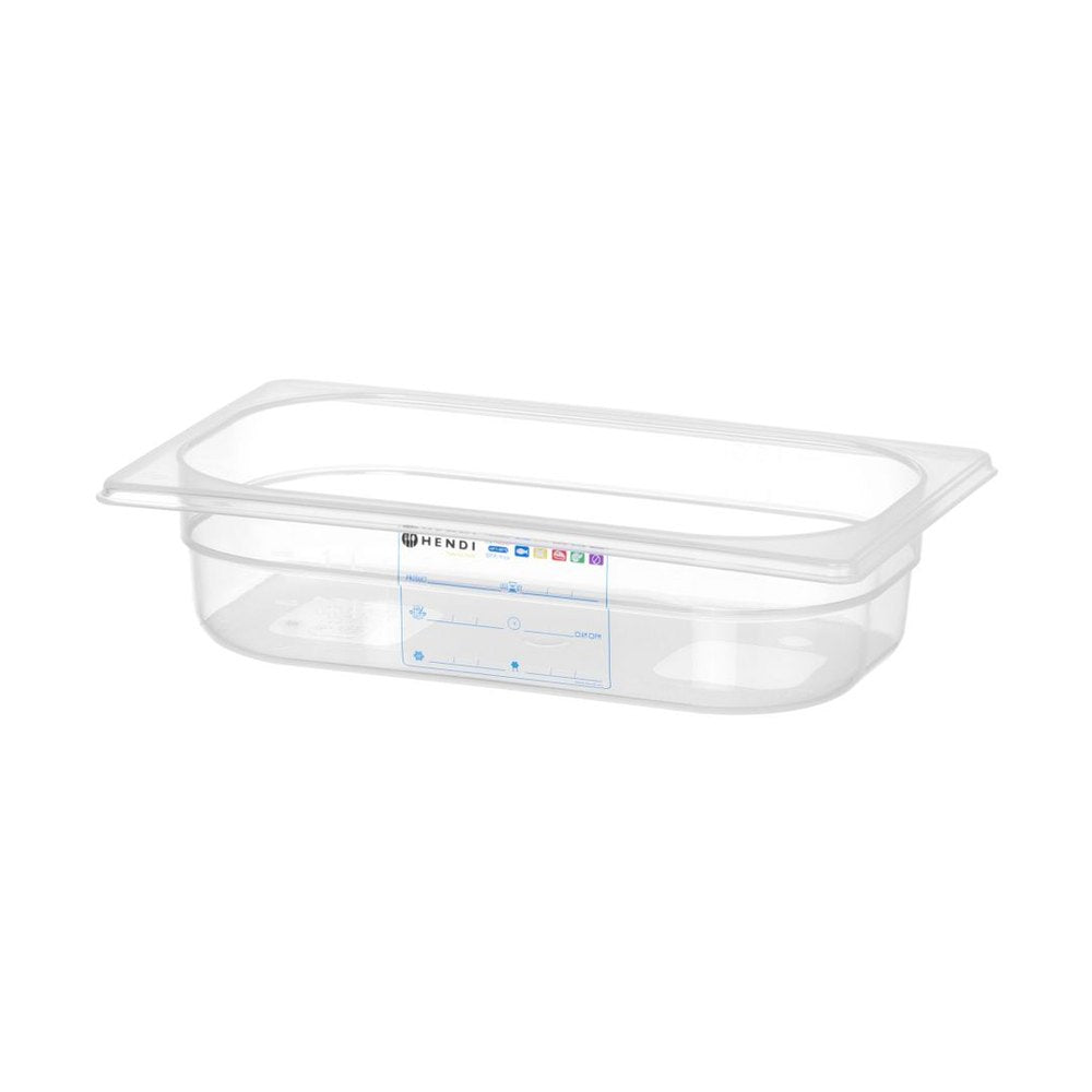 HENDI Gastronorm-Behälter HACCP GN 1/4 – 1,8 L, transparent HENDI