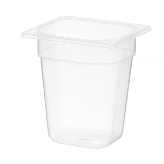 Gastronorm-Behälter 1/6, HENDI, Profi Line, GN 1/6, 1,6L, Transparent, 176x162x H 100mm HENDI