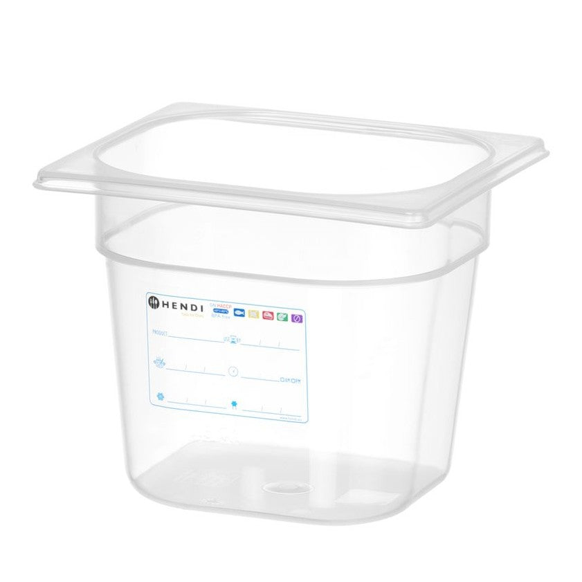 HENDI Gastronorm-Behälter HACCP GN 1/6 – 2,4 L, transparent