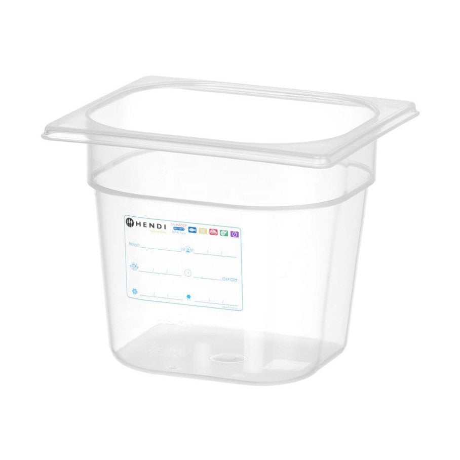 HENDI Gastronorm-Behälter HACCP GN 1/6 – 2,4 L, transparent HENDI