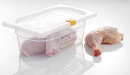 HENDI Farbcodierungsclips für HACCP-Behälter – Gelb, 12 Stück