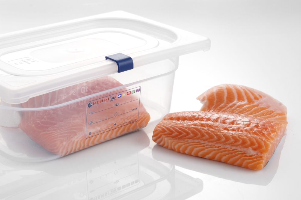 HENDI Farbcodierungsclips für HACCP-Behälter – Blau, 12 Stück