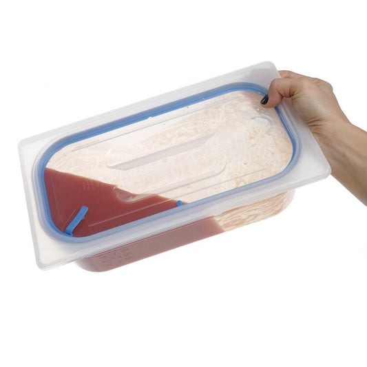 Gastronorm Deckel, luftdicht verschließbar, HENDI, GN 1/4, Transparent, 265x162mm HENDI