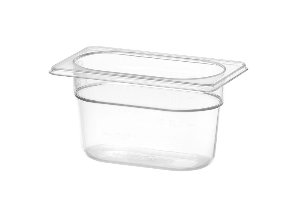 HENDI Gastronorm-Behälter COOL GN 1/9 – 0,9 l, Transparent