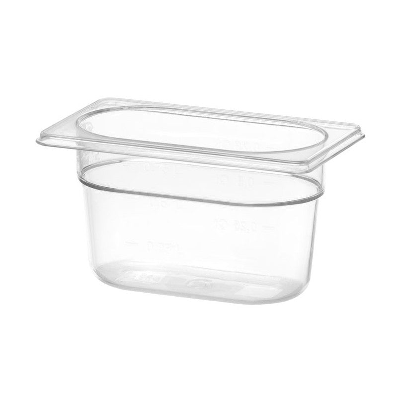 HENDI Gastronorm-Behälter COOL GN 1/9 – 0,9 l, Transparent
