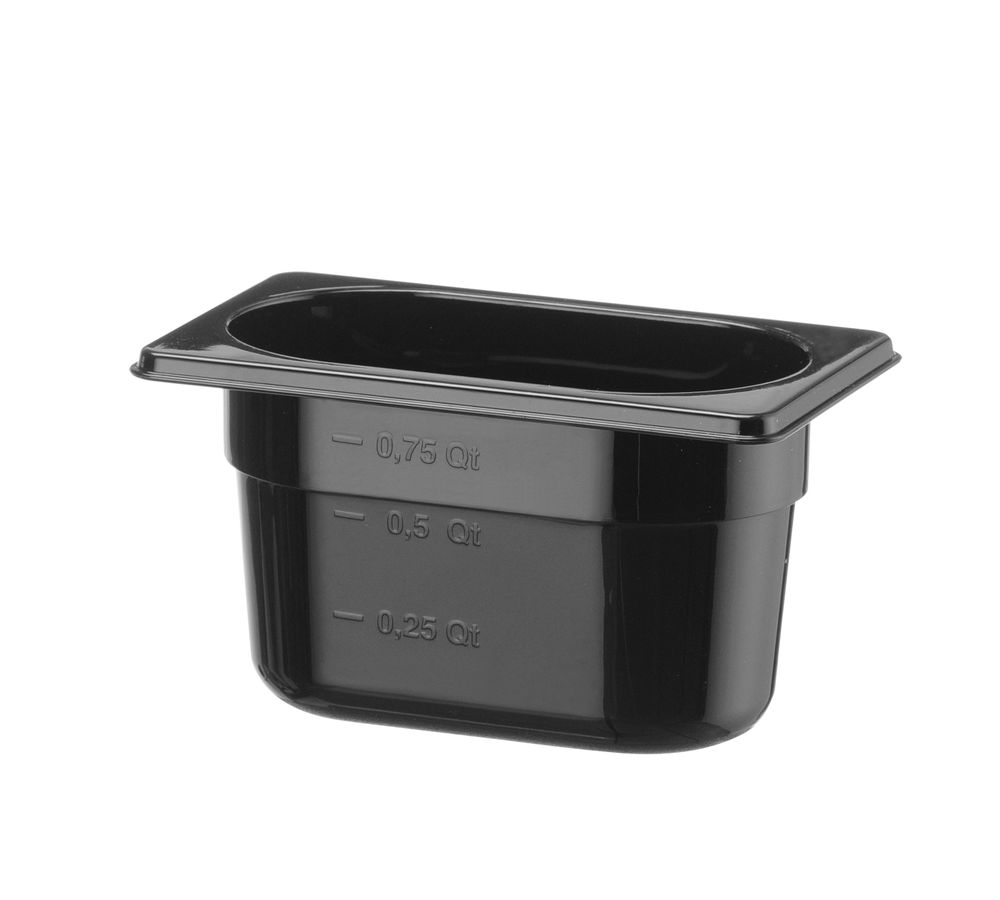 HENDI Gastronorm-Behälter COOL GN 1/9 – 0,9 l, Schwarz