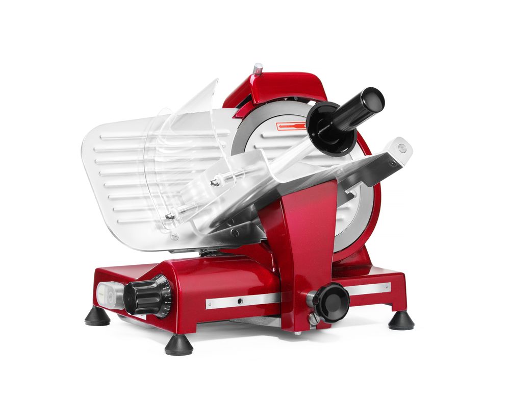 HENDI Aufschnittmaschine Profi Line 220 Rot – Messer Ø 220 mm, 280 W HENDI