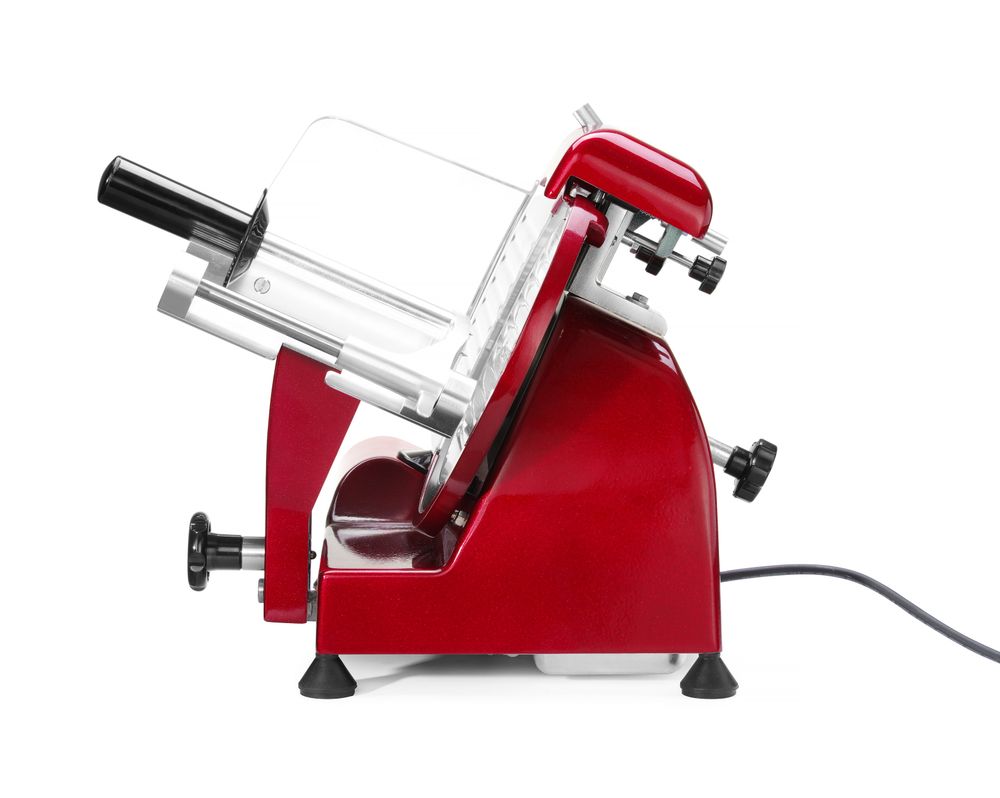HENDI Aufschnittmaschine Profi Line 220 Rot – Messer Ø 220 mm, 280 W HENDI