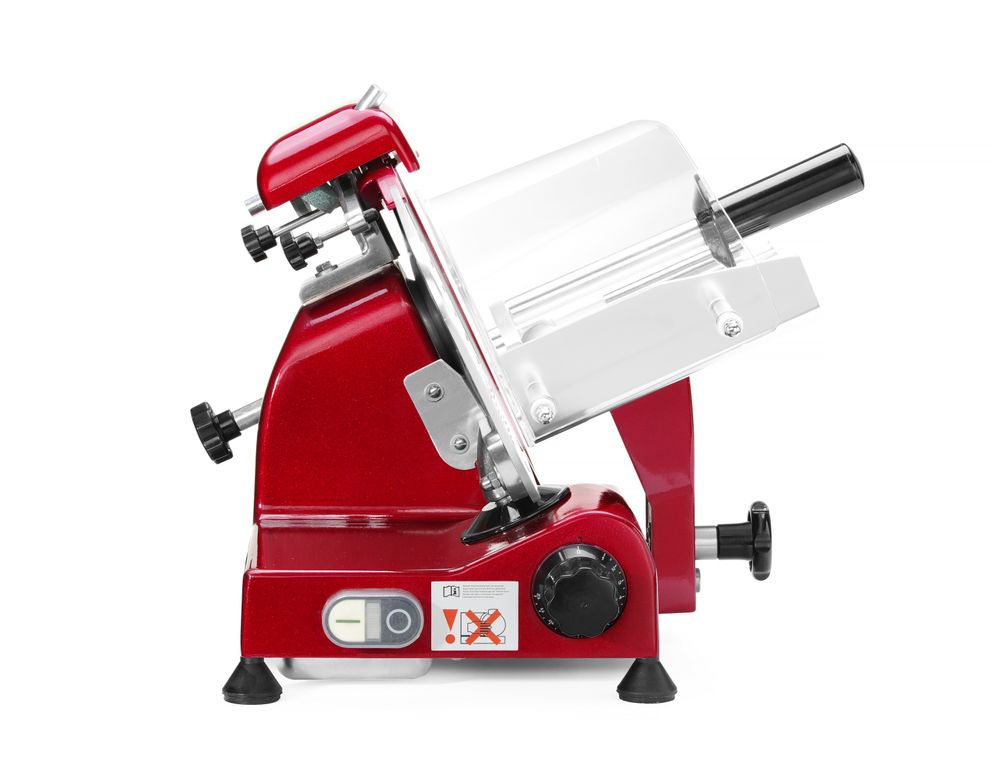 HENDI Aufschnittmaschine Profi Line 220 Rot – Messer Ø 220 mm, 280 W HENDI