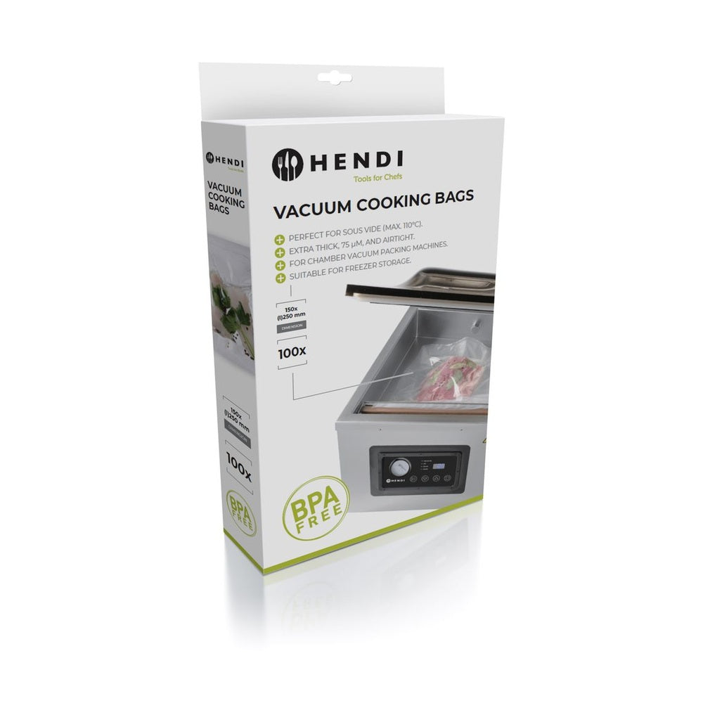HENDI Vakuum-Kochbeutel – 100 Stk., 250 × 150 mm HENDI