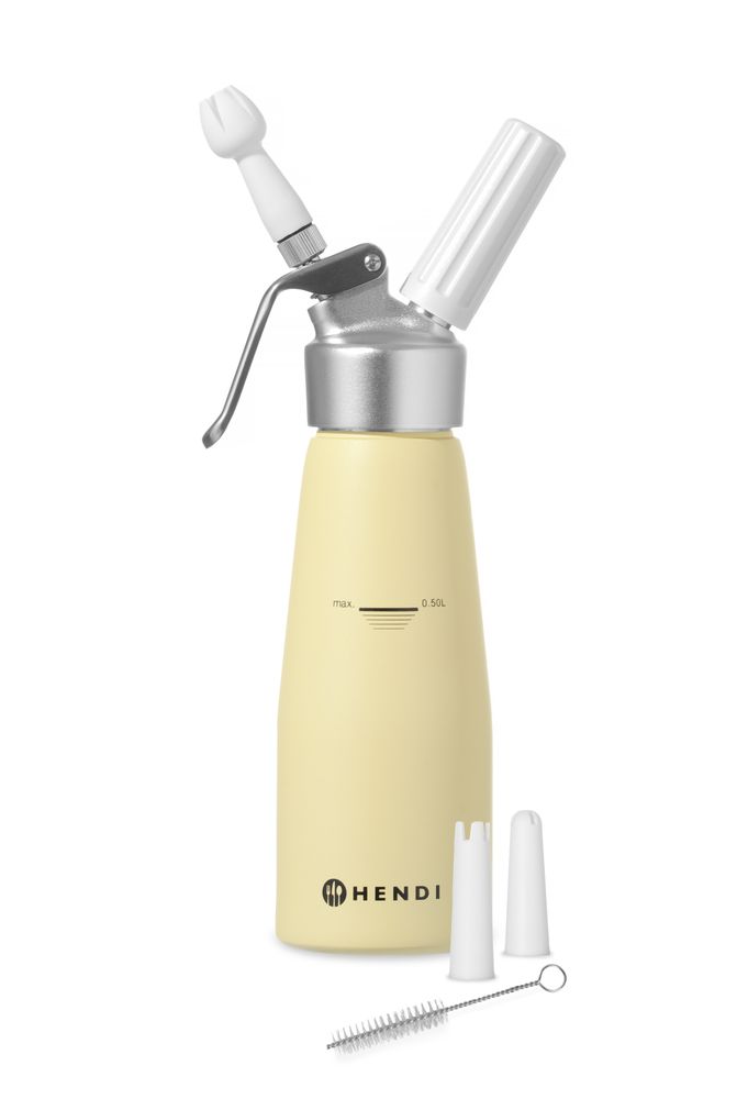 HENDI Sahnespender – 0,5 L, pastellgelb