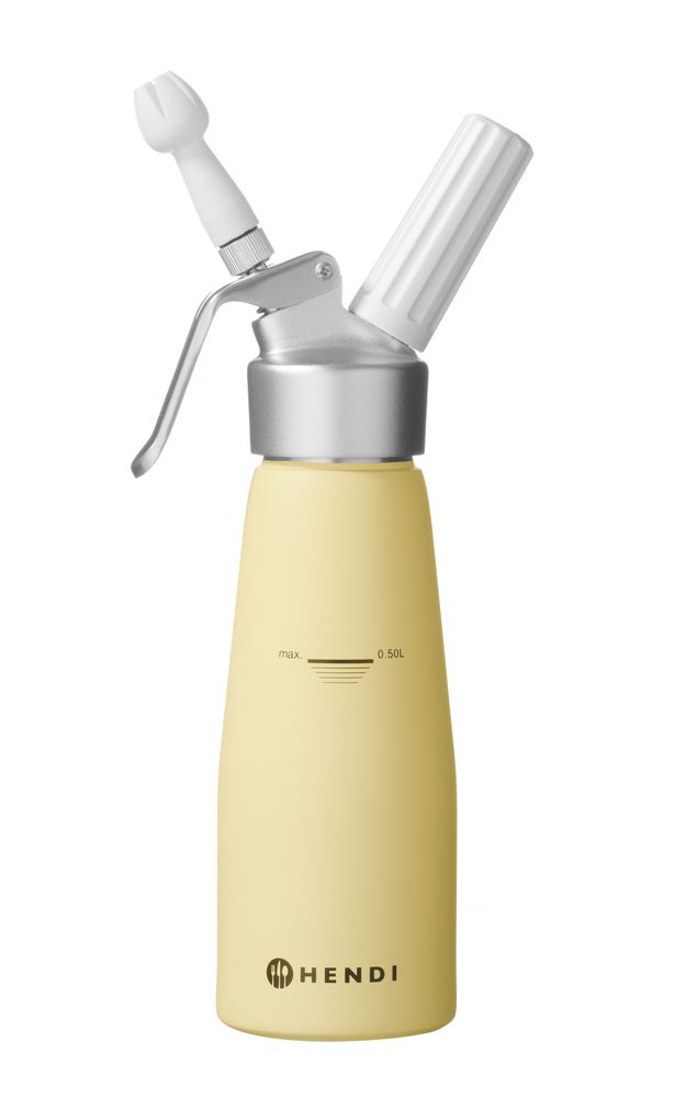 HENDI Sahnespender – 0,5 L, pastellgelb