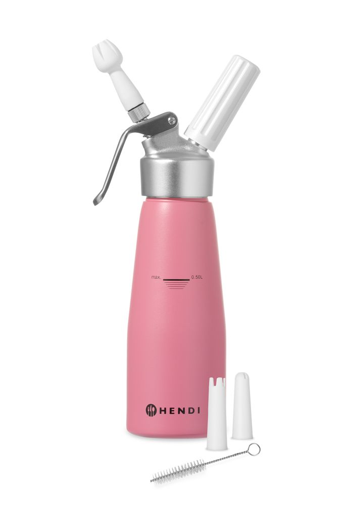 HENDI Sahnespender Kitchen Line 0,5 L – Aluminium, Pastellrosa
