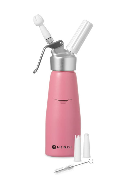HENDI Sahnespender Kitchen Line 0,5 L – Aluminium, Pastellrosa