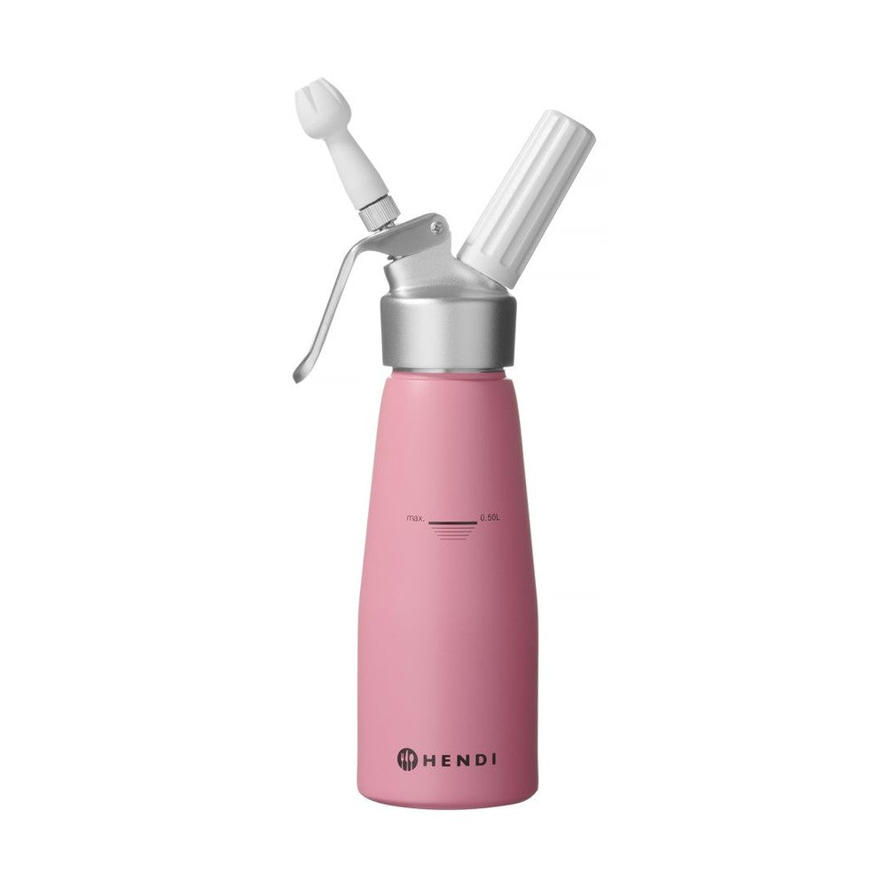 HENDI Sahnespender Kitchen Line 0,5 L – Aluminium, Pastellrosa