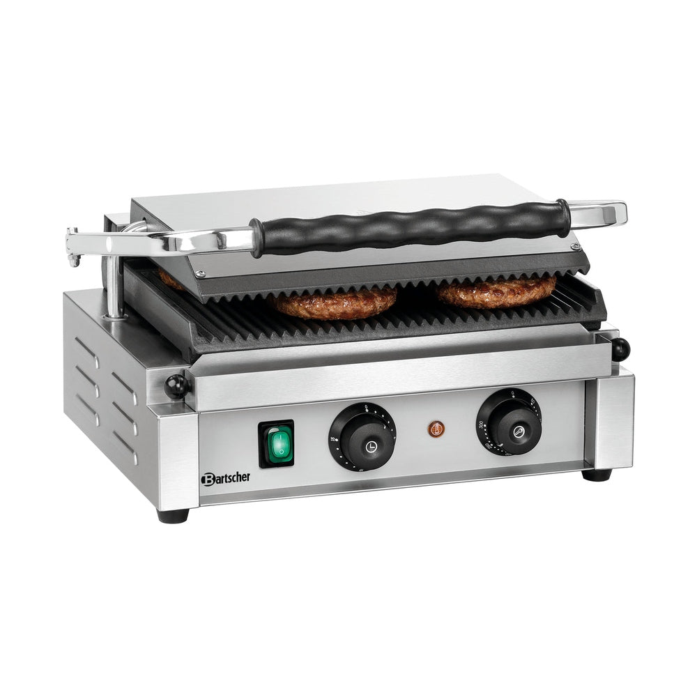 Bartscher Kontaktgrill Panini – gerillt/gerillt, 2,2 kW, Timer Bartscher