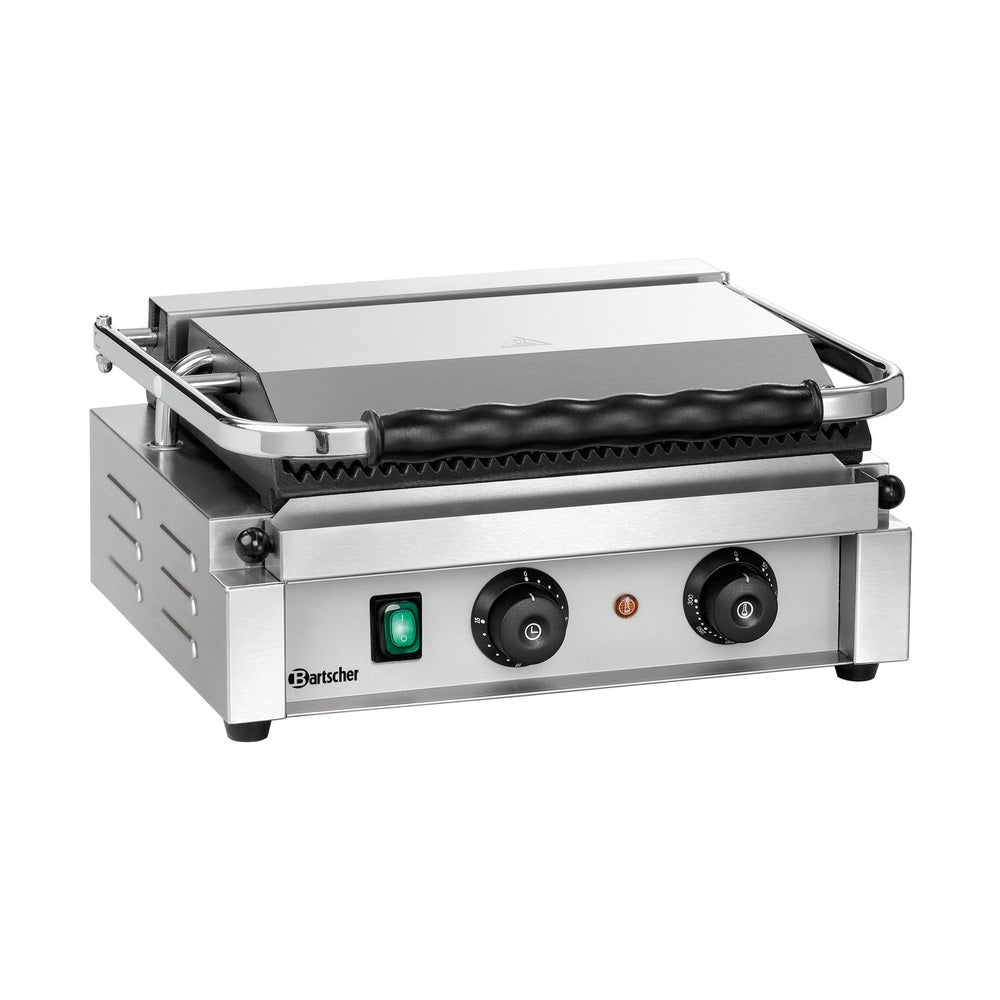 Bartscher Kontaktgrill Panini – gerillt/gerillt, 2,2 kW, Timer Bartscher