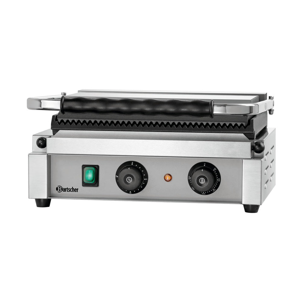 Bartscher Kontaktgrill Panini – gerillt/gerillt, 2,2 kW, Timer Bartscher
