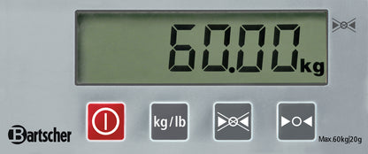 Bartscher Digitalwaage, 60kg, 20g