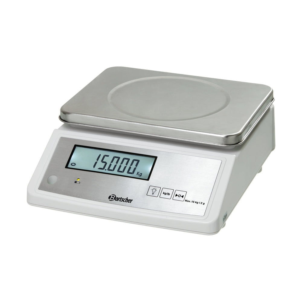 Bartscher Küchenwaage elektronisch – 15 kg, Teilung 2 g Bartscher