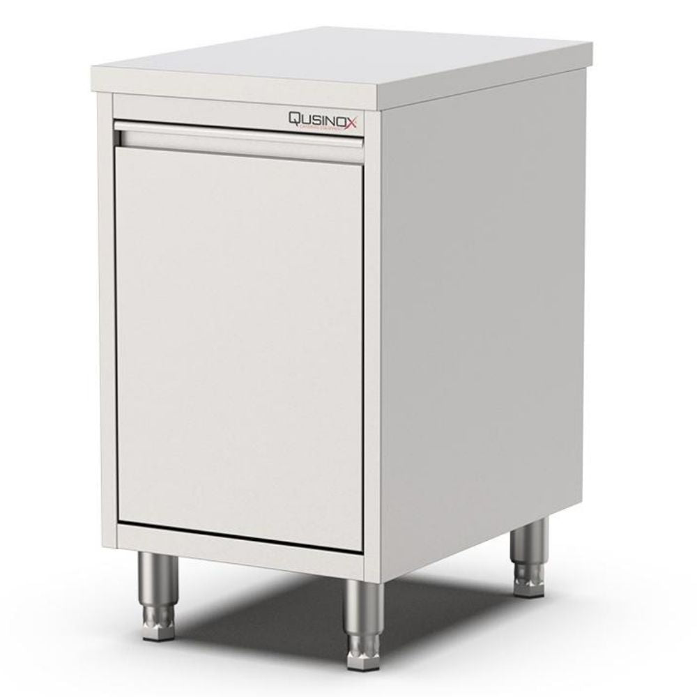 Edelstahl Abfallkipperschrank, 500x600x900mm, mit Kipptür Qusinox