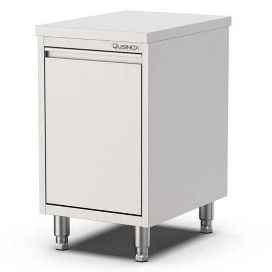 Edelstahl Abfallkipperschrank, 500x600x900mm, mit Kipptür Qusinox