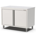 Edelstahl Arbeitsschrank, 1000x600x900mm, mit Flügeltüren Qusinox