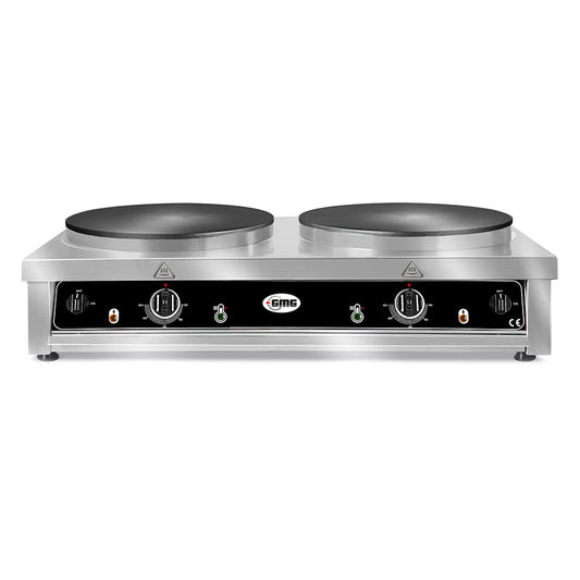 GMG - Crepes-Eisen - Ø 40 + 40cm -Plattendurchmesser 40cm - Backplatte Teflonbeschichtet - 50° - 300° - Gehäuse Edelstahl GMG