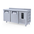 Tiefkühltisch Edelstahl, CTS 330, mit 2 Türen & Aufkantung, iceinox, 1500x700x850mm iceinox