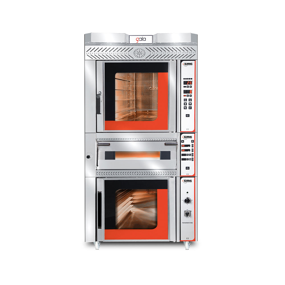 GMG - Umluft-Ofen - 5 Einschübe 5x 40 x 60cm - inkl. Deckofen, Haube & Gärschrank mit Glastür | 15,5 kW 400V GMG