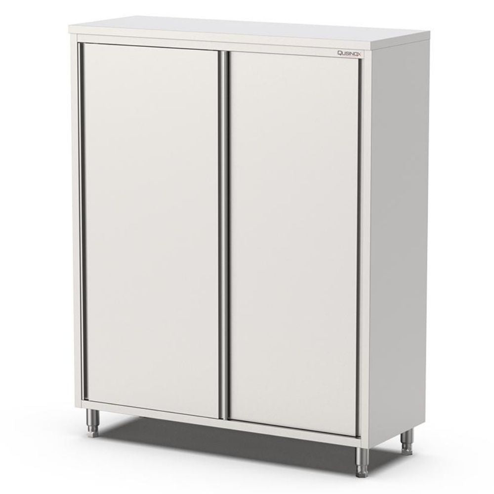 Edelstahl Hochschrank, 1000x600x2000mm, mit Schiebetüren Qusinox