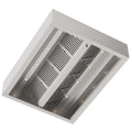 Induktions-Deckenhaube, 3500x2000x500mm, mit Filter, LED-Licht und Ablassventil Qusinox