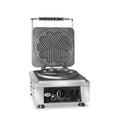 GMG - Waffeleisen Amore-L - 1x Ø 19 x 1,5cm - 50° bis 300°C - Feste Backplatte aus Gusseisen - Fettfangrinne - Gehäuse Edelstahl GMG