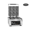 GMG - Waffeleisen Donato - 1x Ø 9 x 8cm x 1,4cm / 2,8cm - 50° bis 300°C Feste Backplatte aus Gusseisen - Fettfangrinne GMG