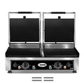 GMG - Doppel-Kontaktgrill - ▲ & ▼ Glatt - mit Grillplatten aus Gusseisen, Fettauffangschale und Temperaturregelung 50° - 300° C GMG