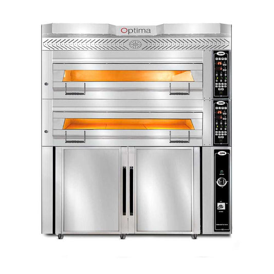 GMG - Bäckerei-& Konditorei Ofen Inkl. Haube & Gärschrank - Innenisolierung aus Steinwolle & Schamottstein | 2x 13,3 kW 400V GMG