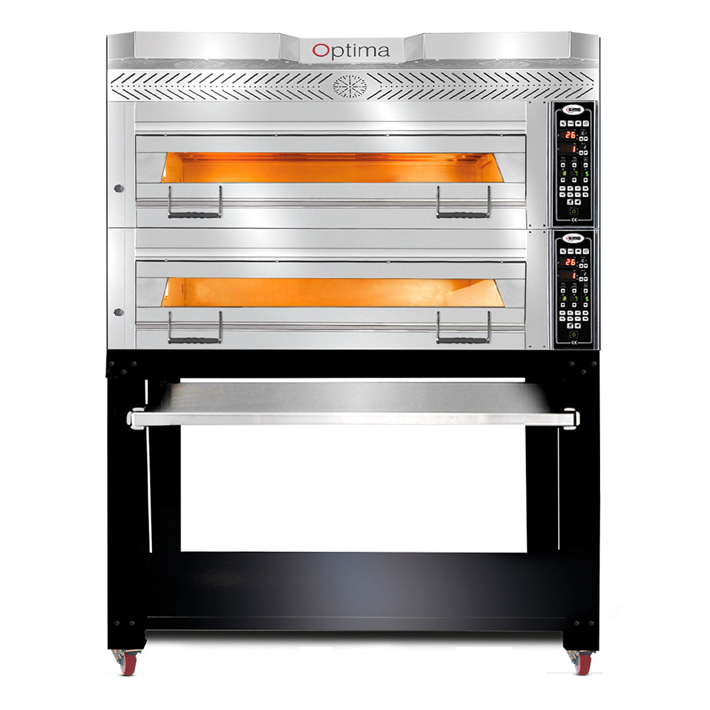 GMG - Bäckerei-& Konditorei Ofen Inkl. Haube & Untergestell - Innenisolierung aus Steinwolle & Schamottstein | 2x 13,3 kW 400V GMG