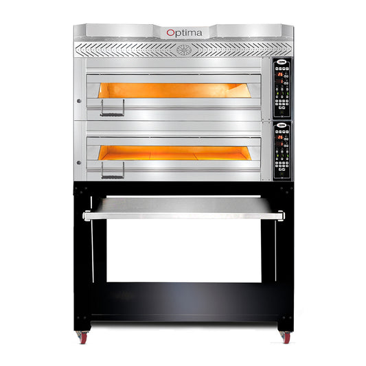 GMG - Bäckerei-& Konditorei Ofen Inkl. Haube & Untergestell - Innenisolierung aus Steinwolle & Schamottstein | 2x 7,5 kW 400V GMG